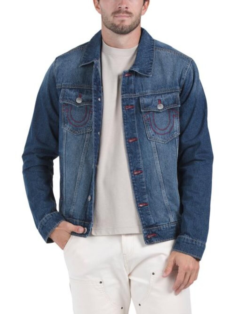 TRUE RELIGION Jesse Single Needle Trucker Jacket